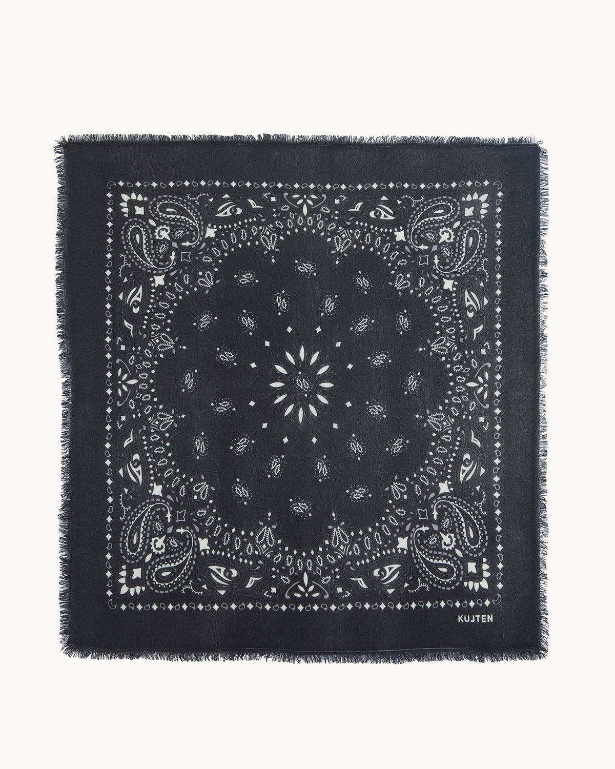 Hachiko Large Bandana Bicolor Black/White
