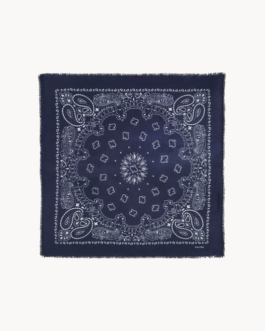 Hachiko Large Bandana Dark Navy Blue