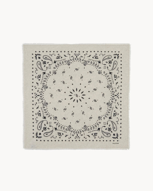 Hachiko Large Bandana Oat White