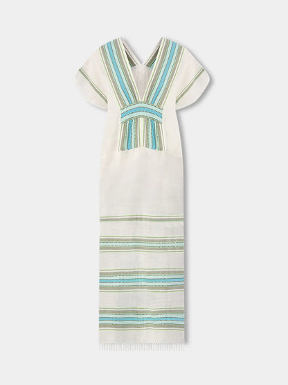 Gasira V-Neck Caftan Genet Mint