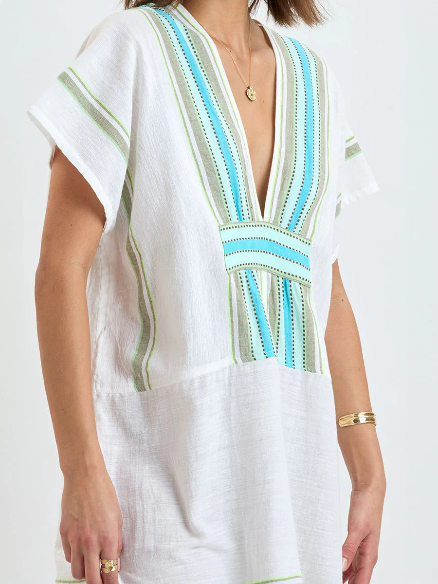 Gasira V-Neck Caftan Genet Mint