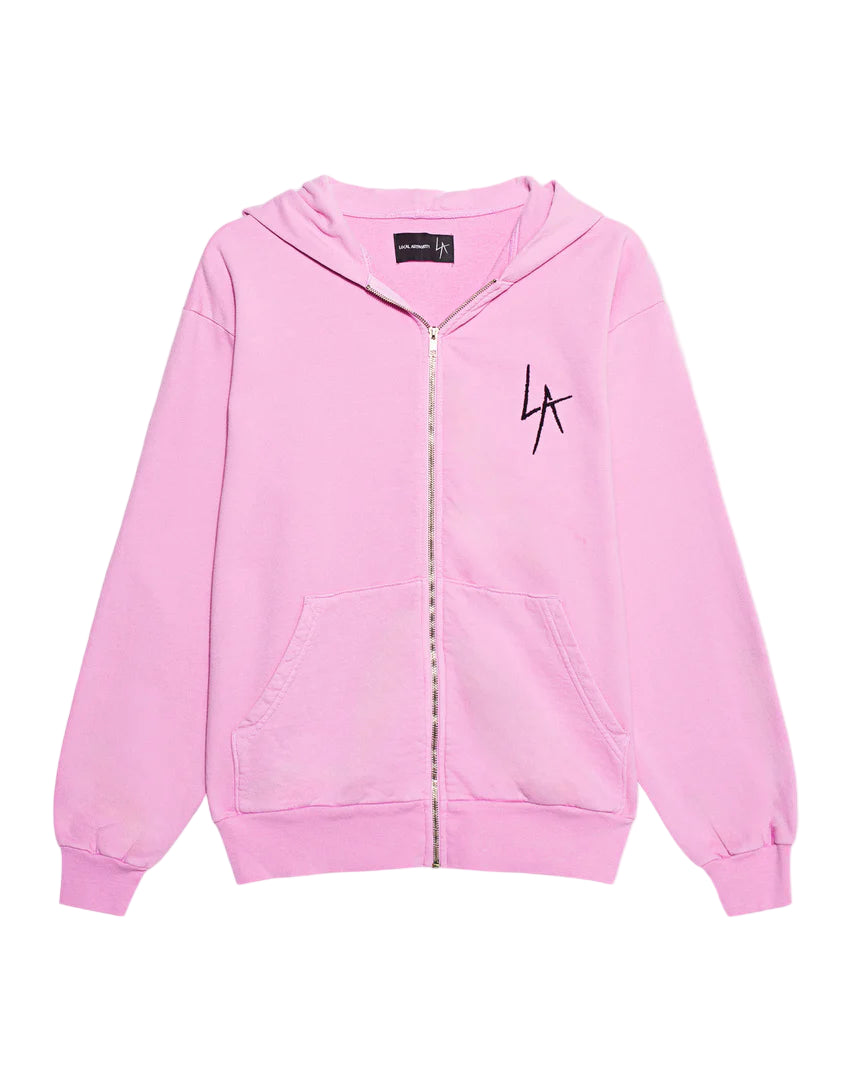 LA Slash Zip Hoodie HIbiscus
