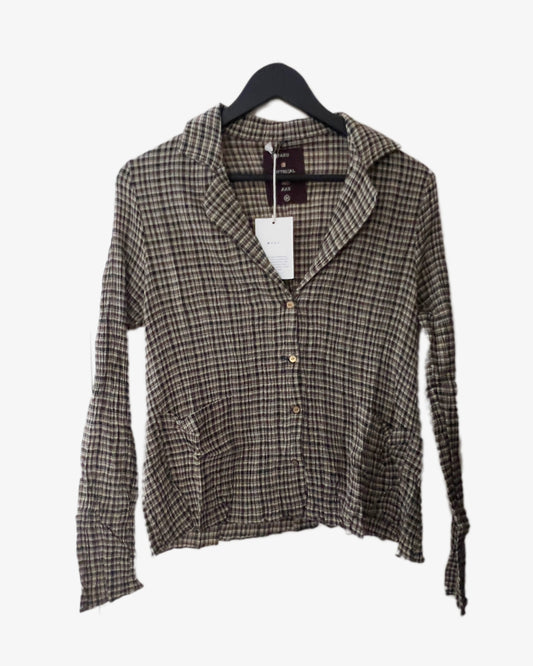 Aab Top Check Brown