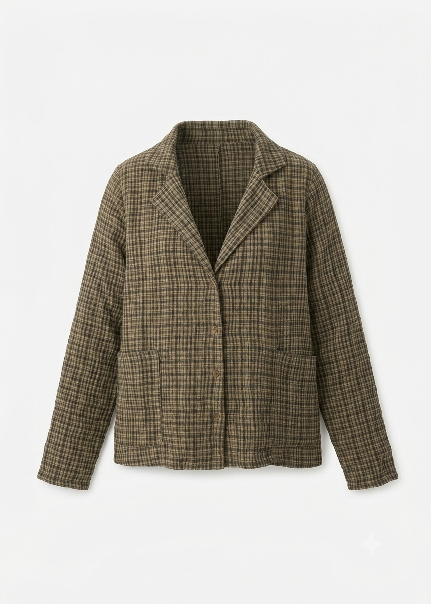 Aab Jacket Check Brown