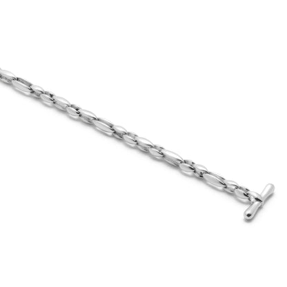 Bradoon Small Mixed Link Silver Bracelet