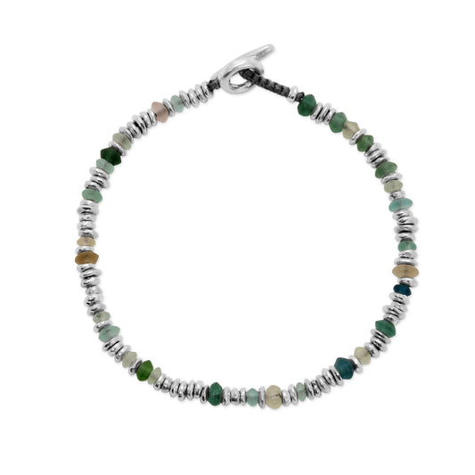 Pilla Green Jade Silver Bracelet