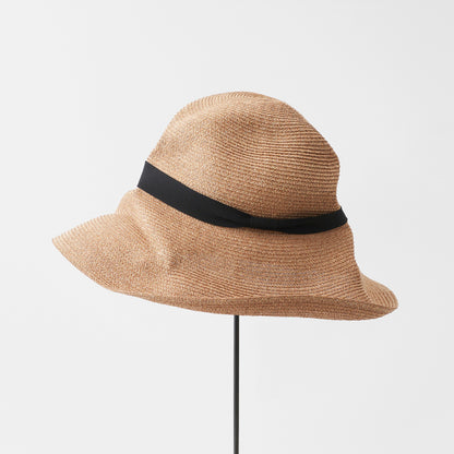 Paper Abaca Boxed Hat - Gold x Black