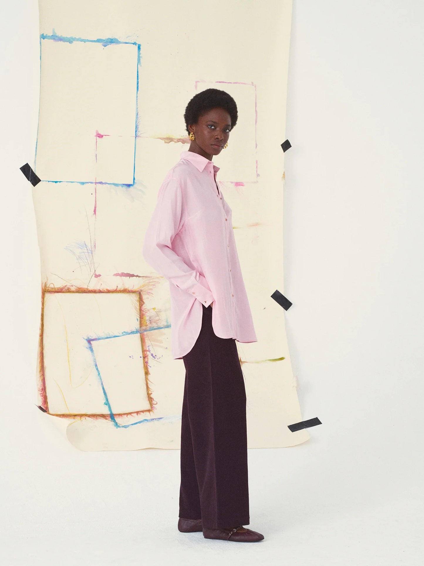Mirabelle Plum Shirt - Impressionism Light Pink