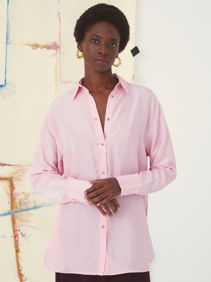Mirabelle Plum Shirt - Impressionism Light Pink
