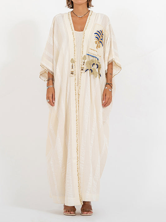 Antique Patch Kaftan Ivory 2