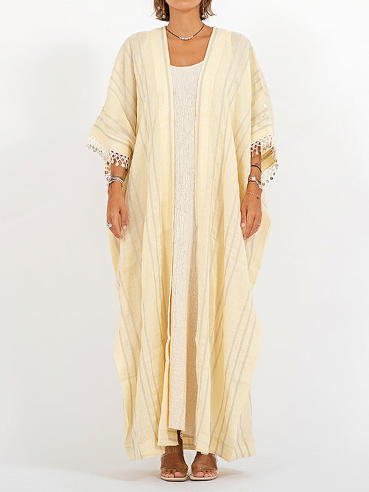 Sarma Midi Bisht with Pockets Yellow