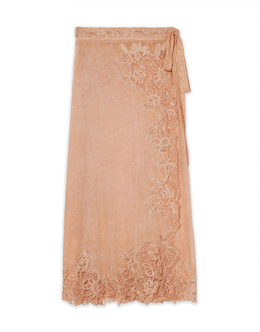 Gonna Bella Lace Tied Skirt Pink