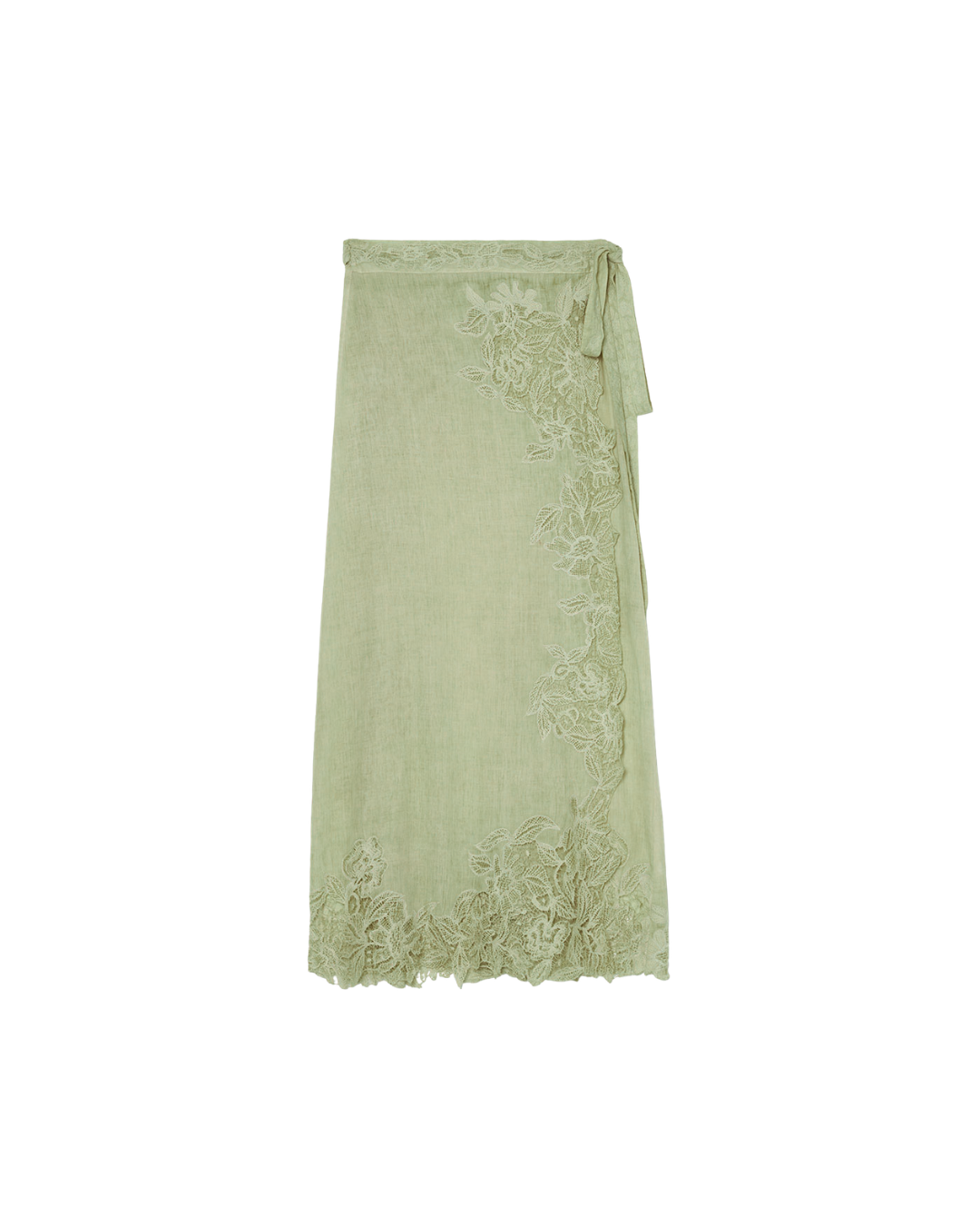 Gonna Bella Lace Tied Skirt Light Khaki