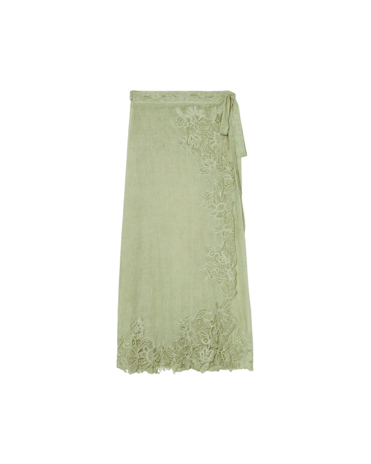 Gonna Bella Lace Tied Skirt Light Khaki