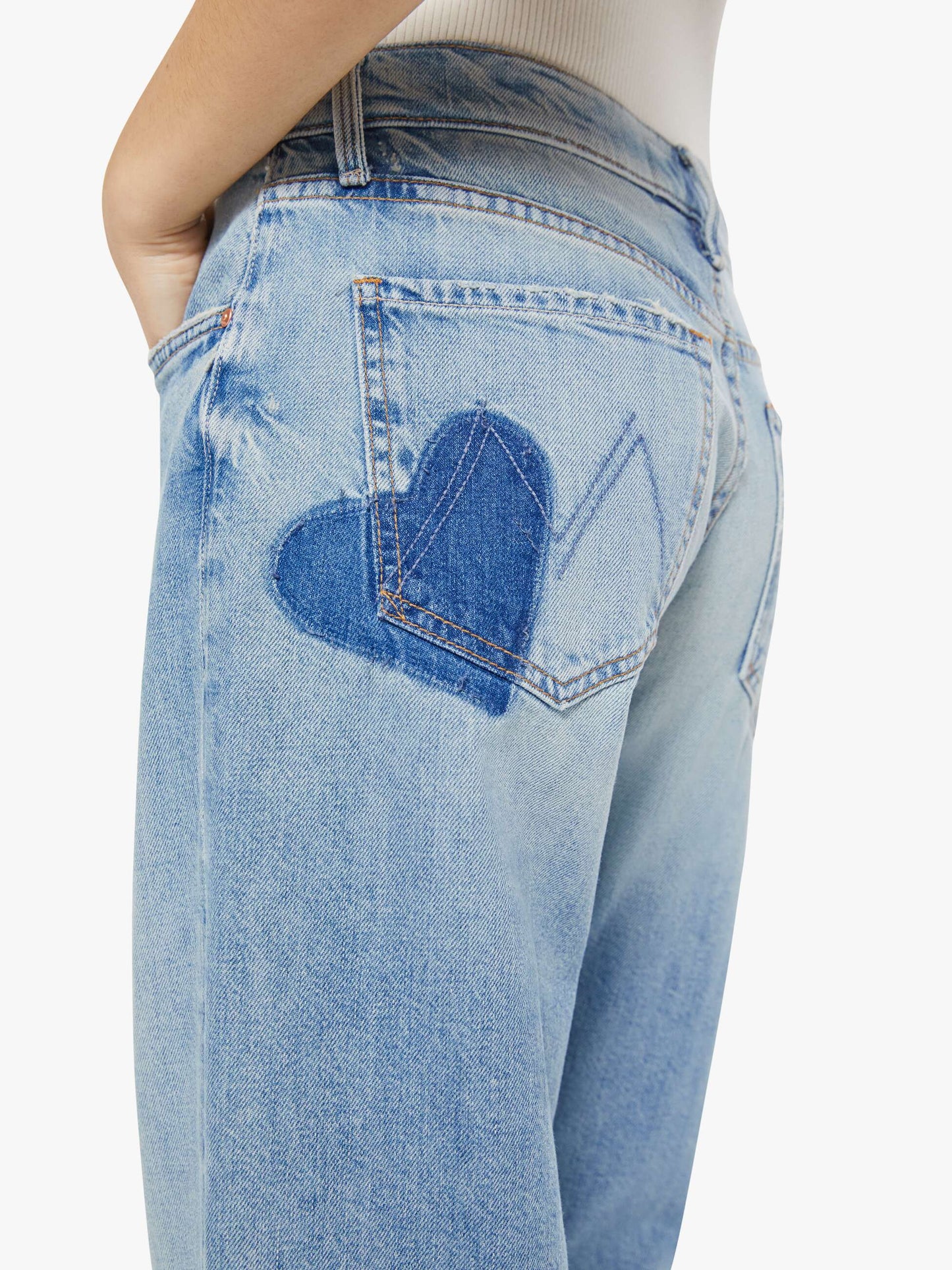 The Mid-Rise Rambler Zip Skimp I Confess with Heart Jeans