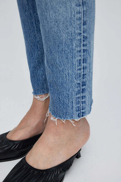 Wanakah Tapered Mid Length Jean Light Blue