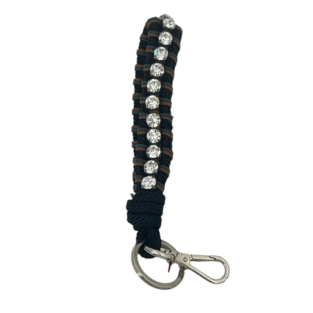 Rhinestones Key Ring Black