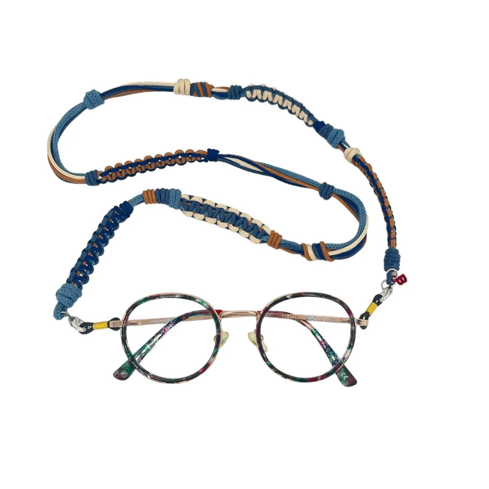 Iris Glasses Necklace Blue/Brown