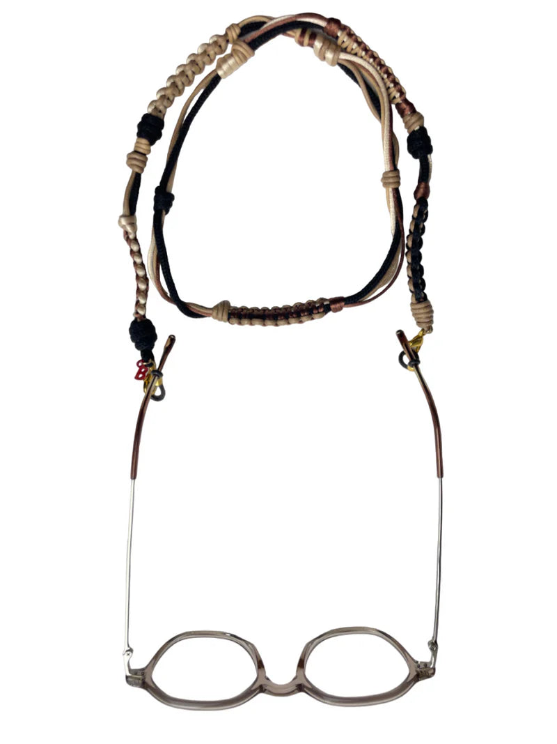 Iris Glasses Necklace Brown/Black