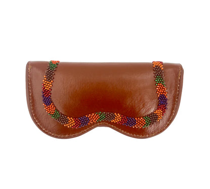 Snake  Glasses Case Brown