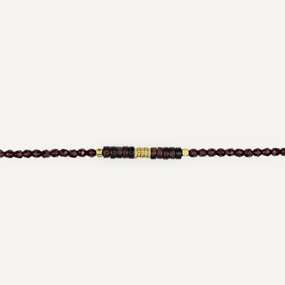 Nadege Bracelet Necklace Burgundy