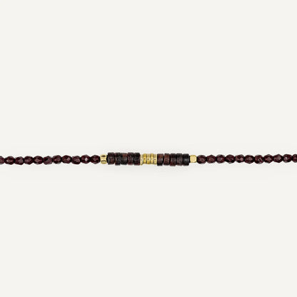 Nadege Bracelet Necklace Burgundy