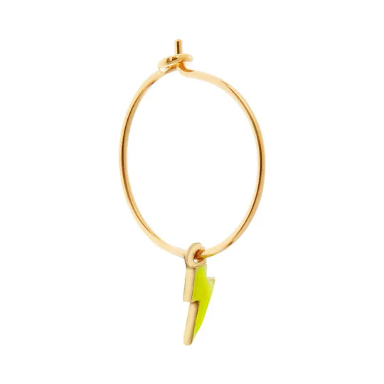 Thunder Bolt Hoops Neon Yellow