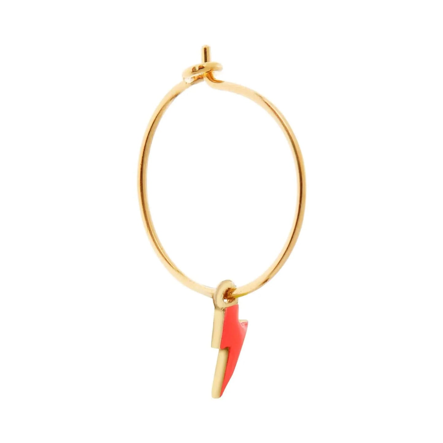 Thunder Bolt Hoops Neon Pink