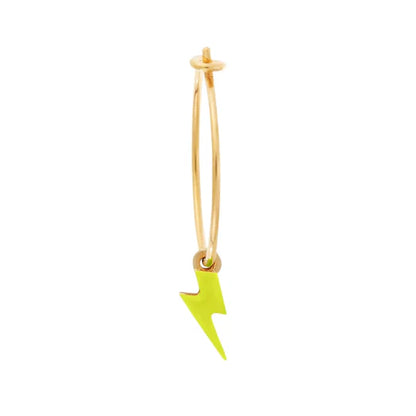 Thunder Bolt Hoops Neon Yellow