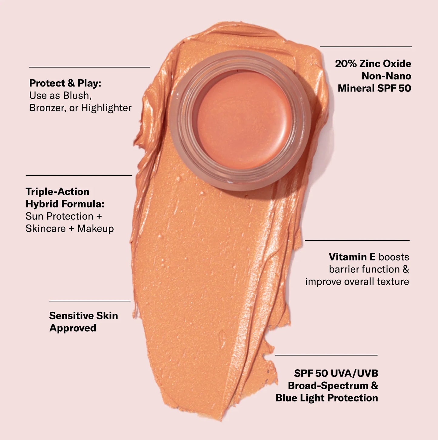 SPF 50 Color Balm Golden Shimmer