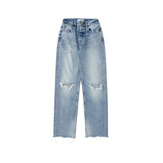 Odessa Wide Straight Jeans - Blue