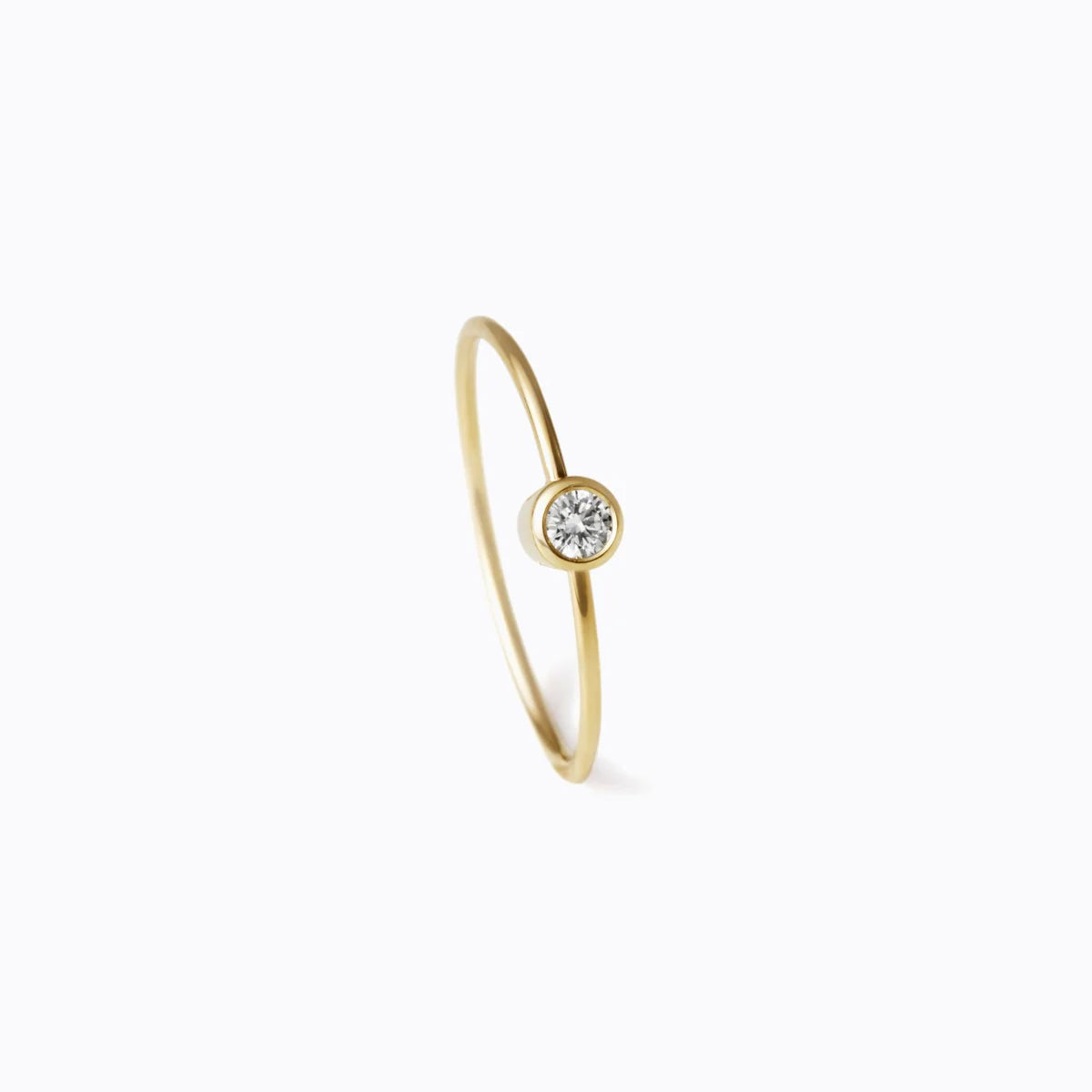 One Stone Hoop Diamond Single Earring