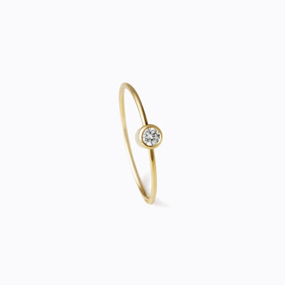 One Stone Hoop Diamond Single Earring
