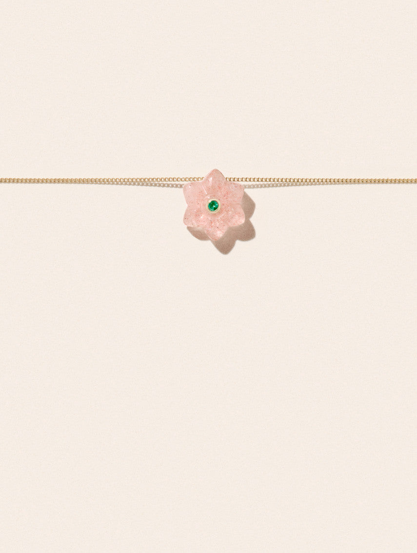 Ida Necklace Strawberry Quartz