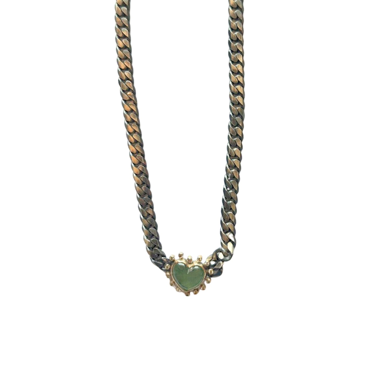 Green Tourmaline Heart Necklace