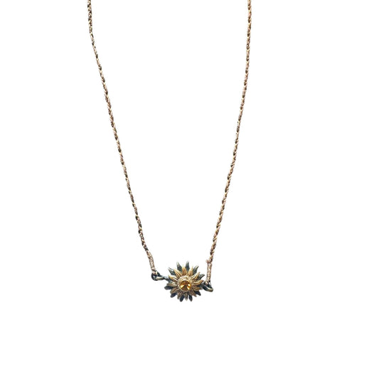 Sun Link Necklace Amethyst