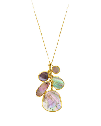 Venus Abalone Shells Cluster Necklace Large