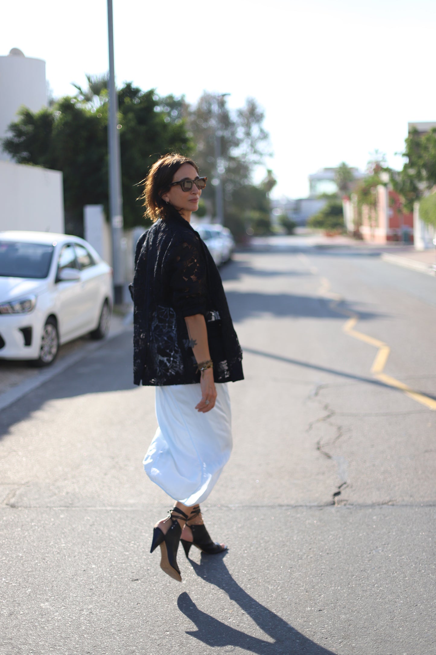 Pretoria Midi Skirt in Ice Blue