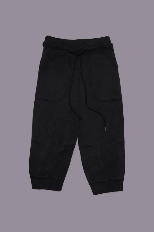 Deconstructed Cropped Sweatpant Black