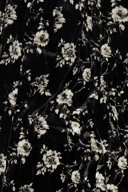 Double Pleat Trouser Black Floral