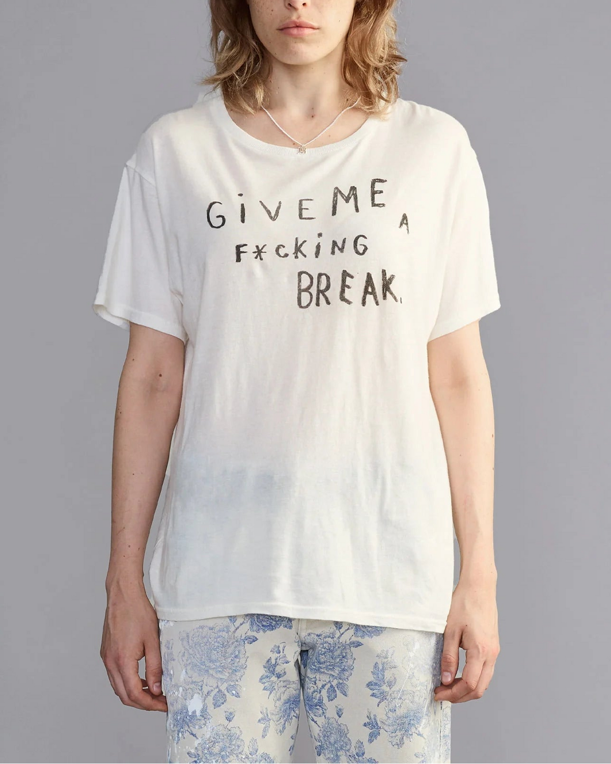 Give Me A Break Boy T Ecru White