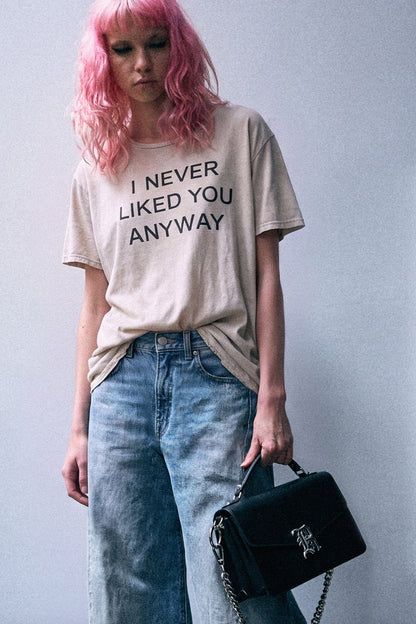I Never Liked You Boy T Acid Khaki Stone