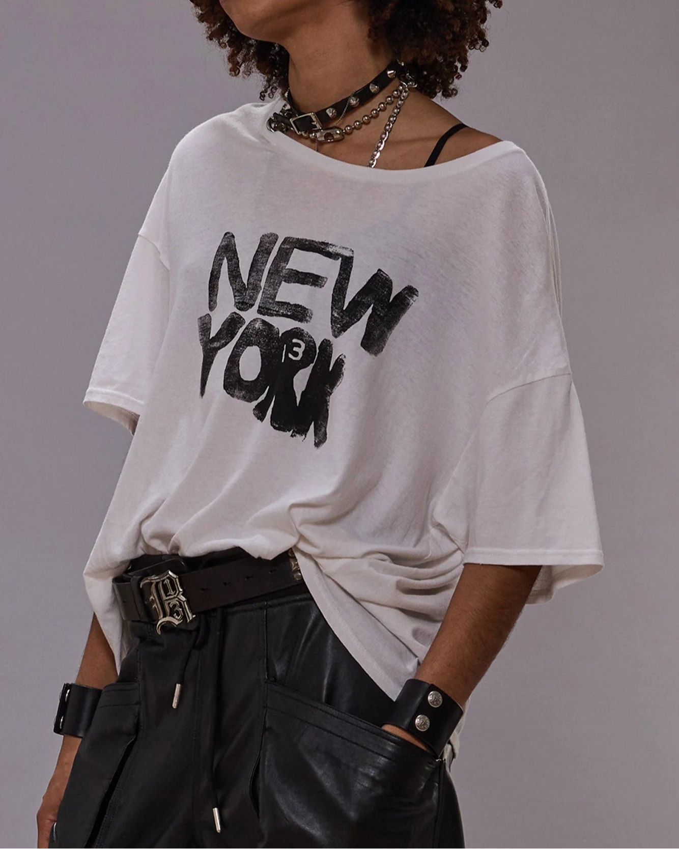 NY Relaxed Tee Ecru