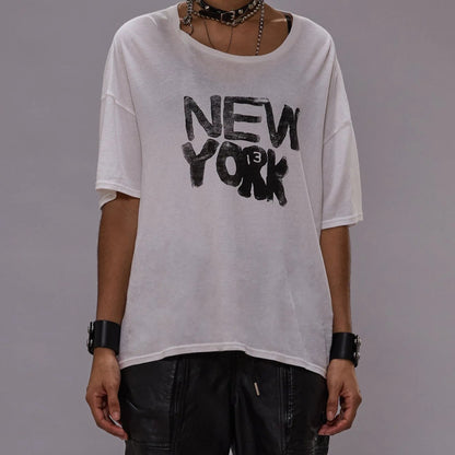 NY Relaxed Tee Ecru