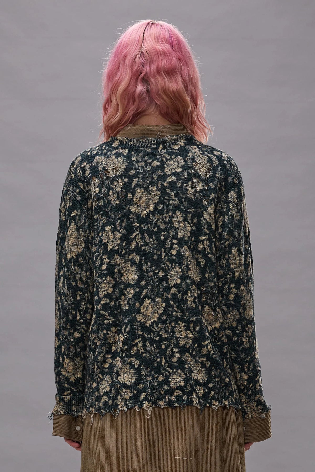 Printed Boy Cardigan Blue Floral