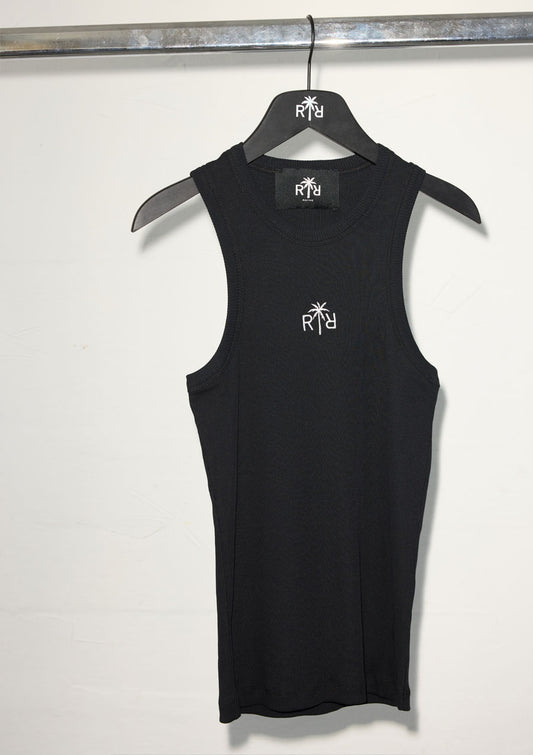 Reese Monogram Tank Black