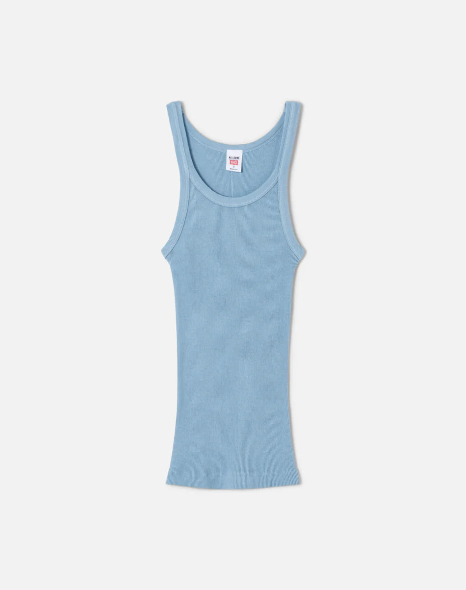 Hanes Ribbed Tank Pacific