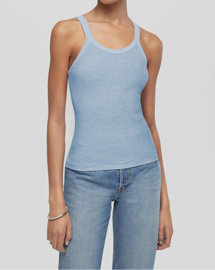 Hanes Ribbed Tank Pacific