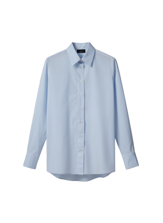 Cotton Poplin Shirt Blue