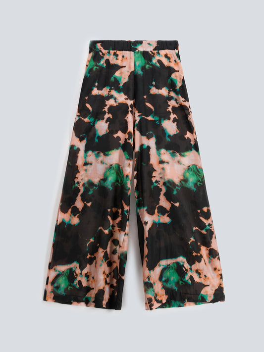 Printed Wide Trousers Rust